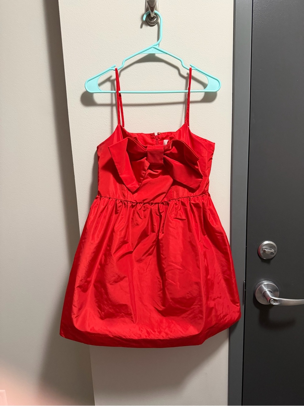 LOFT Red Mini Spaghetti Strap Party Dress